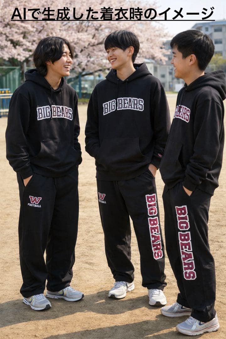 早稲田大学 アメフト BIGBEARS パーカー サイズL