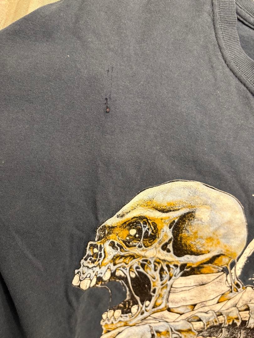 The BONEZ骸骨デザイン Tシャツ ダークブルー