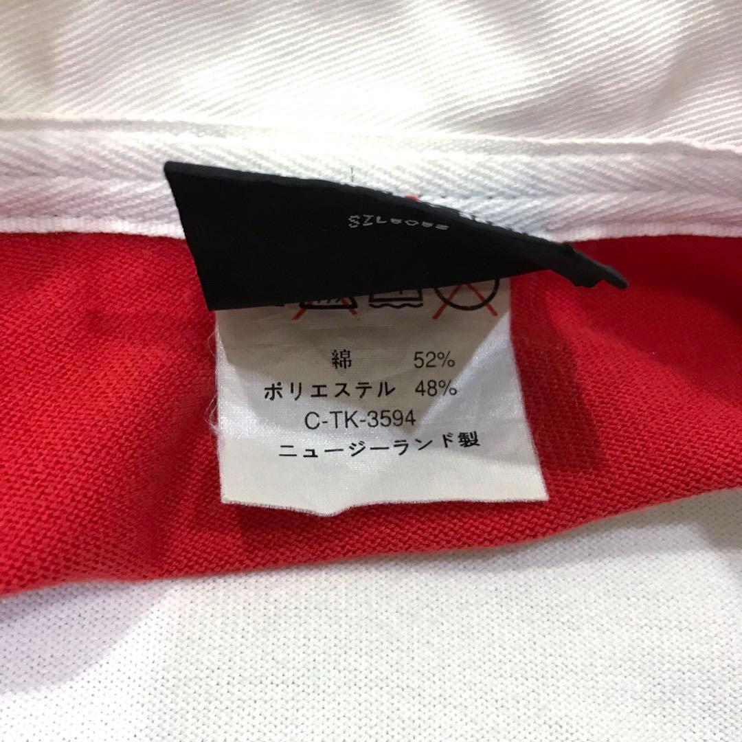 ラグビー 赤白ボーダーシャツ ラグビージャージ 長袖 刺繍ロゴ 桜 日本代表