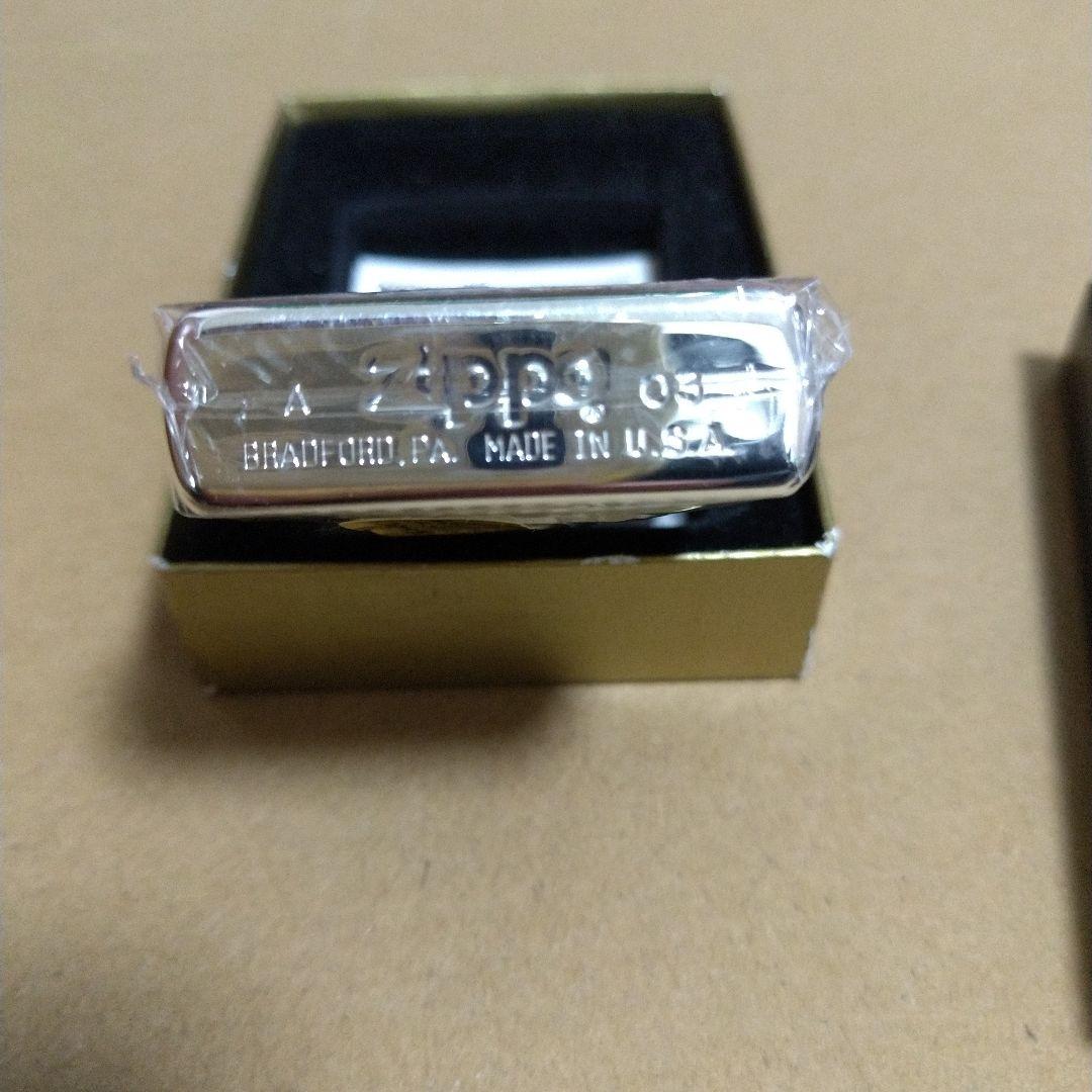 未使用ZIPPO　ジッポー　銀メッキ　両面加工