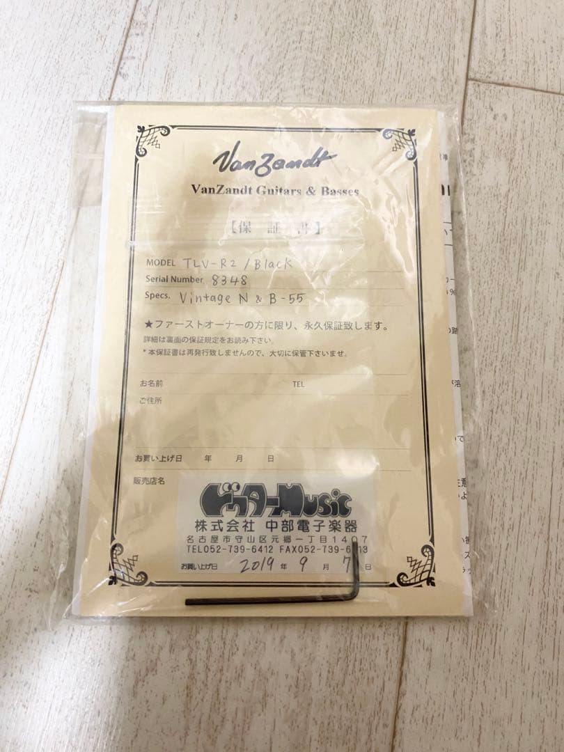 VanZandt TLV-R2 BLACK テレキャスター ソフトケース付き