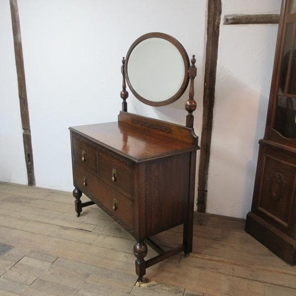 イギリス アンティーク 家具 ドレッシングチェスト ドレッサー 鏡台 6131e