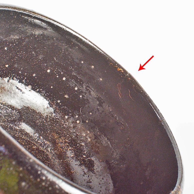 茶道具　楽吉左衛門　黒楽平茶碗　時代箱　V　R6274