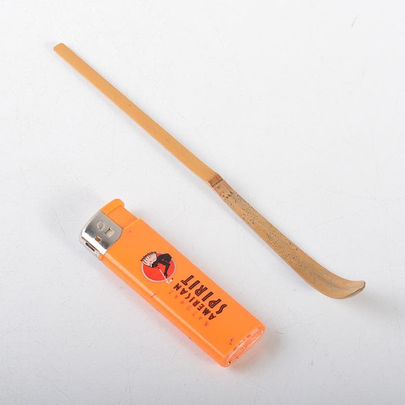 茶道具　林竹作　茶杓　銘「千代の友」　前大徳　前田昌道書付　共筒共箱　V5304