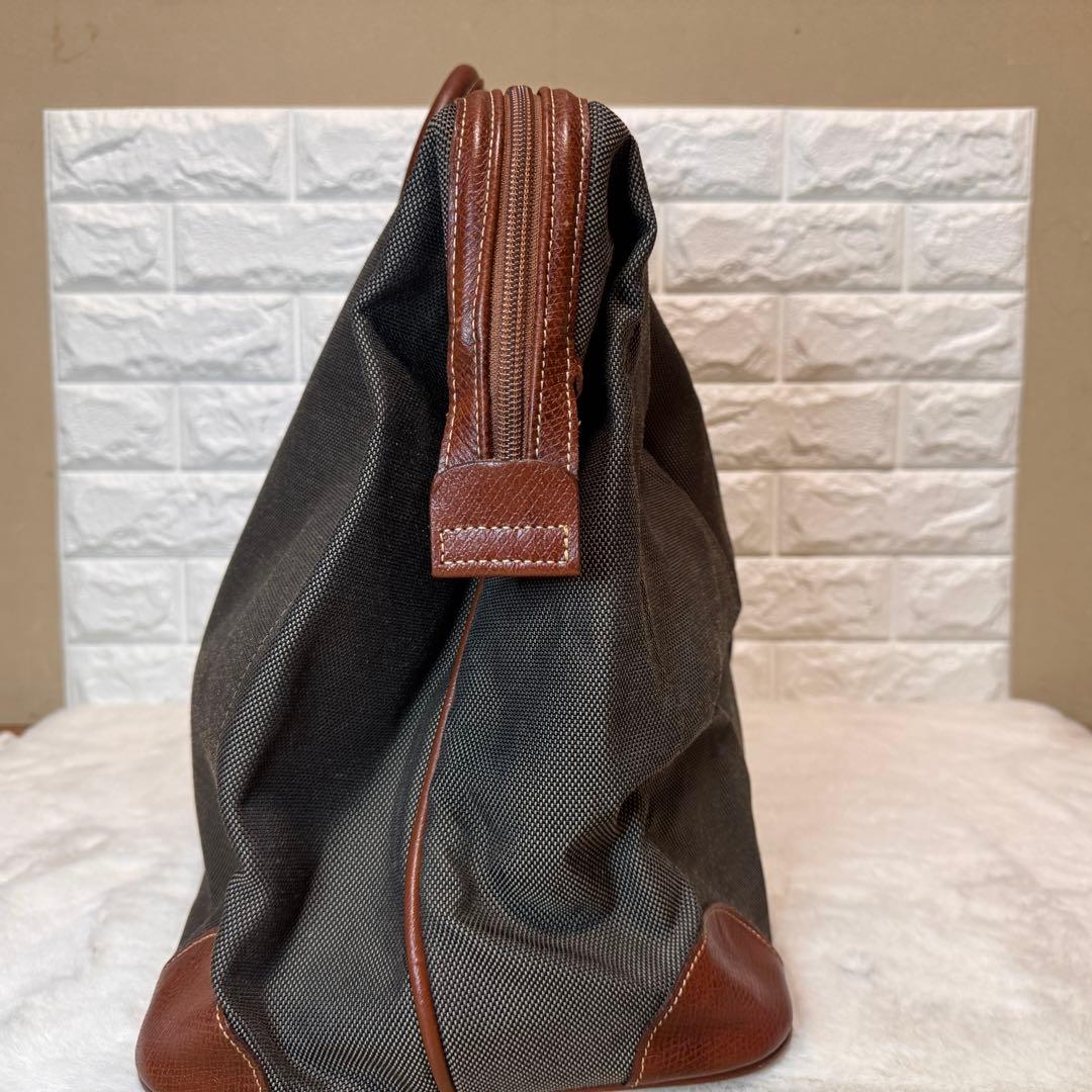 美品　longchamp ロンシャン ボストンバッグ　ハンドバッグ ブラウン