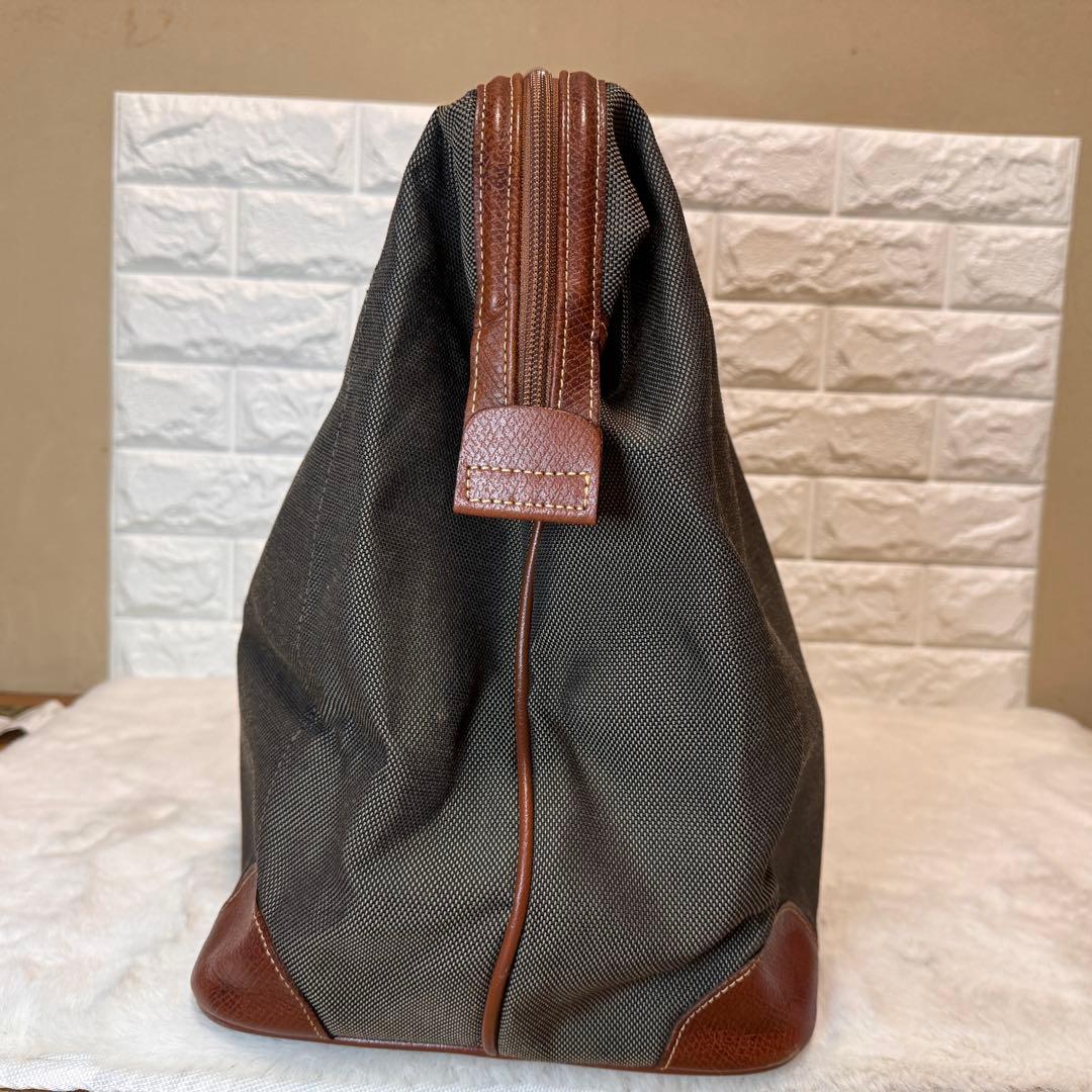 美品　longchamp ロンシャン ボストンバッグ　ハンドバッグ ブラウン