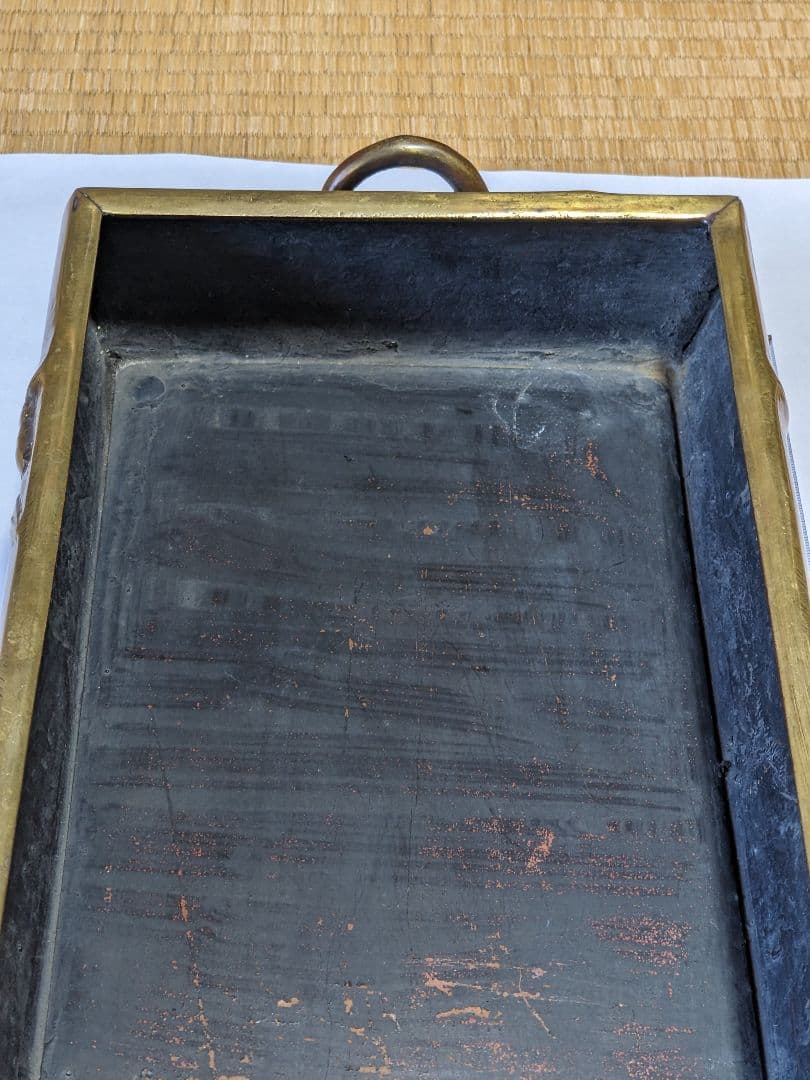 ♦中国古玩 大明宣徳 松笠 四つ足 水盤 宣徳銅 コレクション骨董品アンティーク