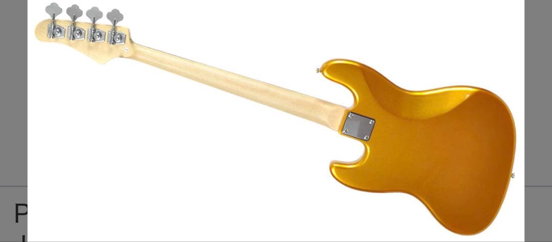 Playtech ゴールド ベースギター　即日発送