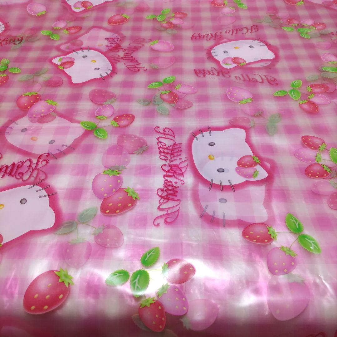 【激レア】ハローキティ いちごキティ シャワーカーテン ビニール生地 1枚