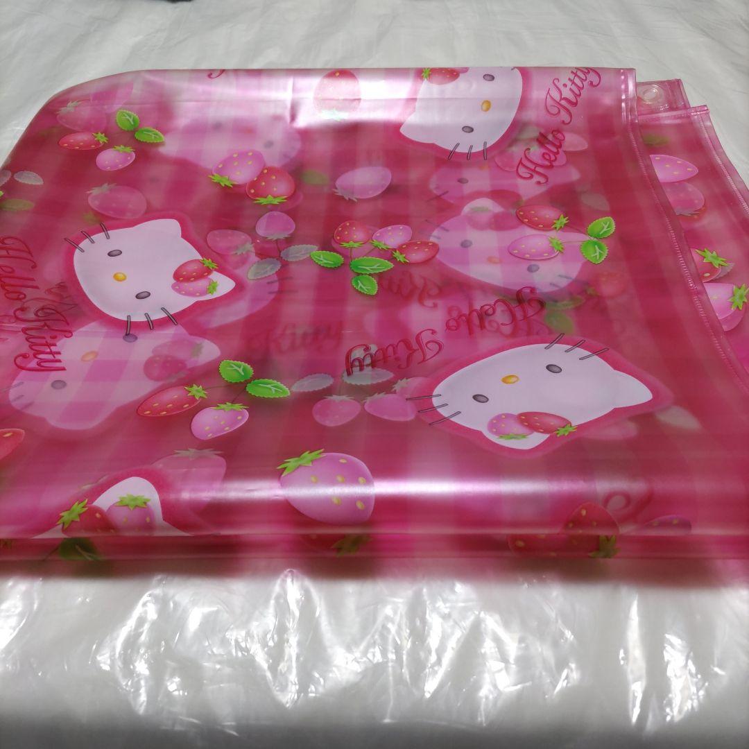【激レア】ハローキティ いちごキティ シャワーカーテン ビニール生地 1枚