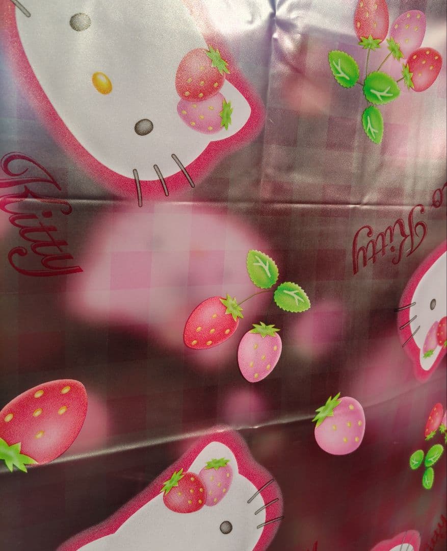 【激レア】ハローキティ いちごキティ シャワーカーテン ビニール生地 1枚