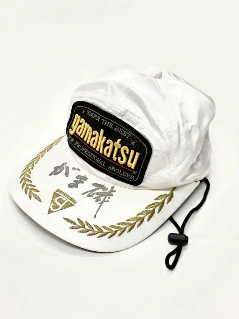 【希少】がま磯 gamakatsu フィッシング キャップ ホワイト 松田稔