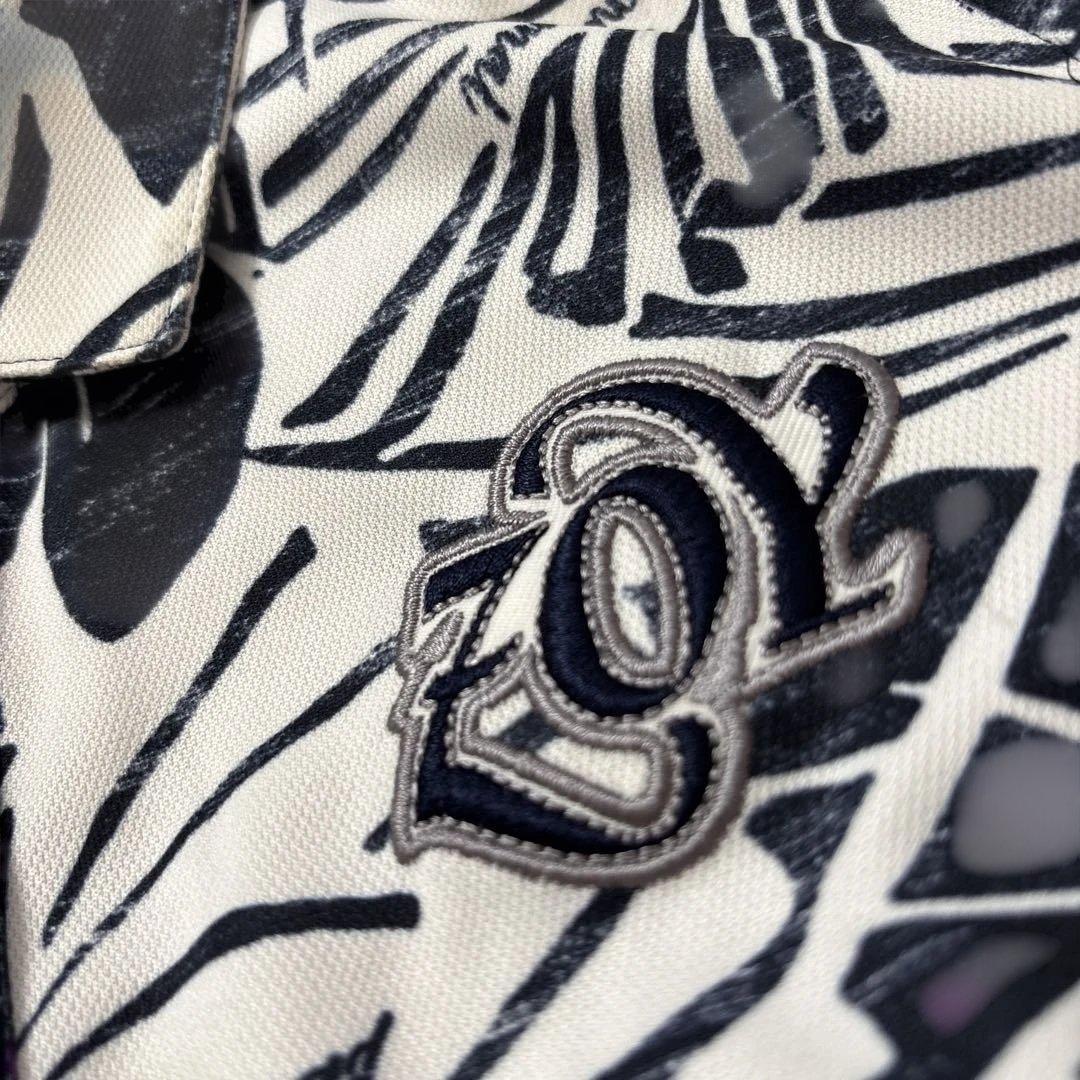 ZOYゾーイ ステンシル リーフプリントノースリーブワンピース