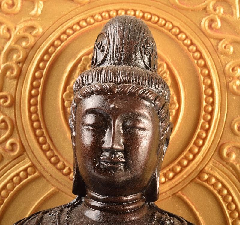 仏教美術　樹脂製　レプリカ　観音菩薩像　仏像　置物　V R4683