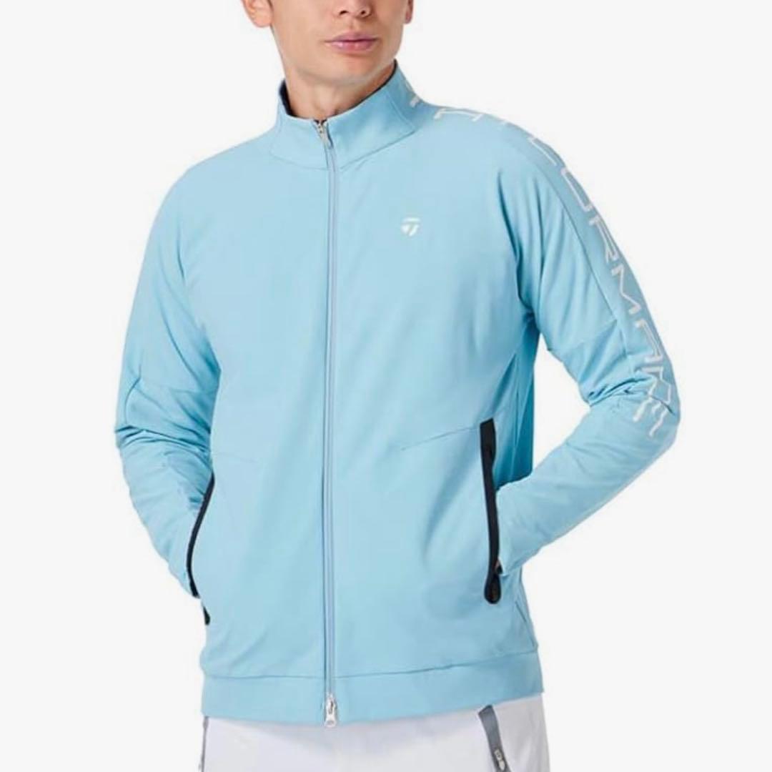 テーラーメイド　ゴルフウェア　ウィンドジャケット　ブルゾン　ライトブルー　O