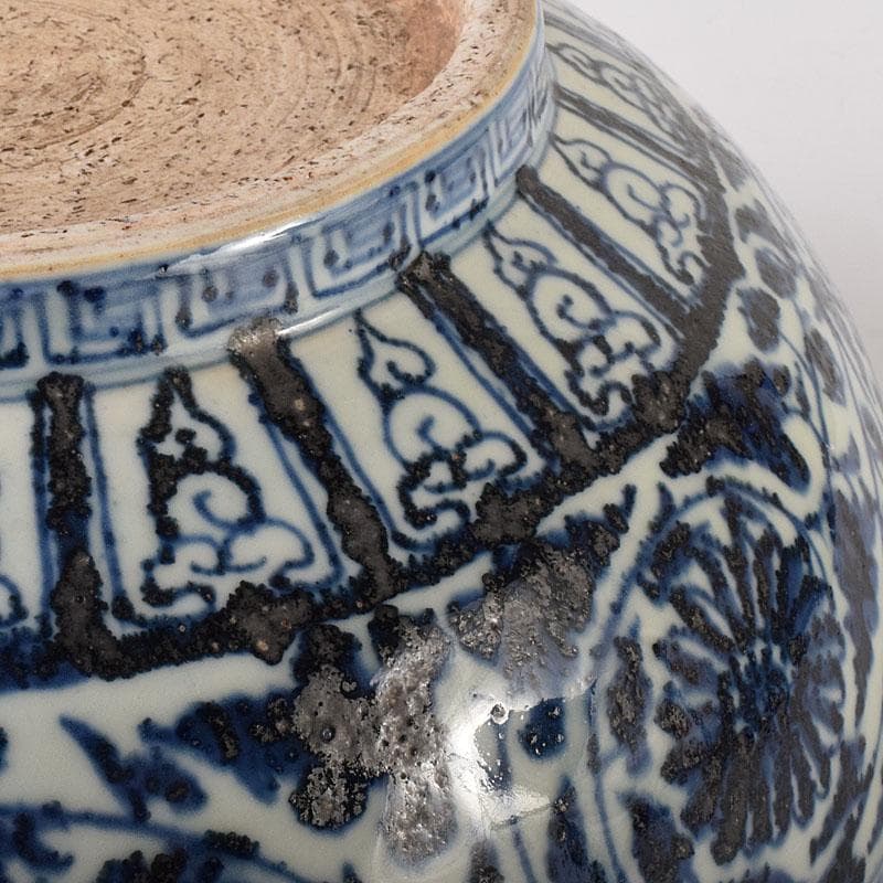 Qucollect　中国　青花　纏枝花弁文　大鉢　M　R8190