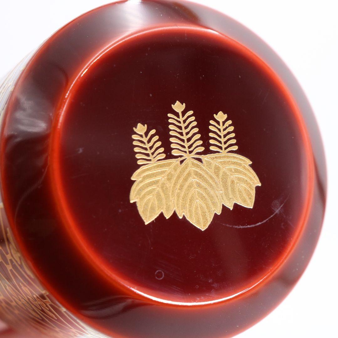 清瀬一光作 小紋菊桐蒔絵 雪吹 薄茶器 金梨子地 茶道具 共箱　ST950　N8