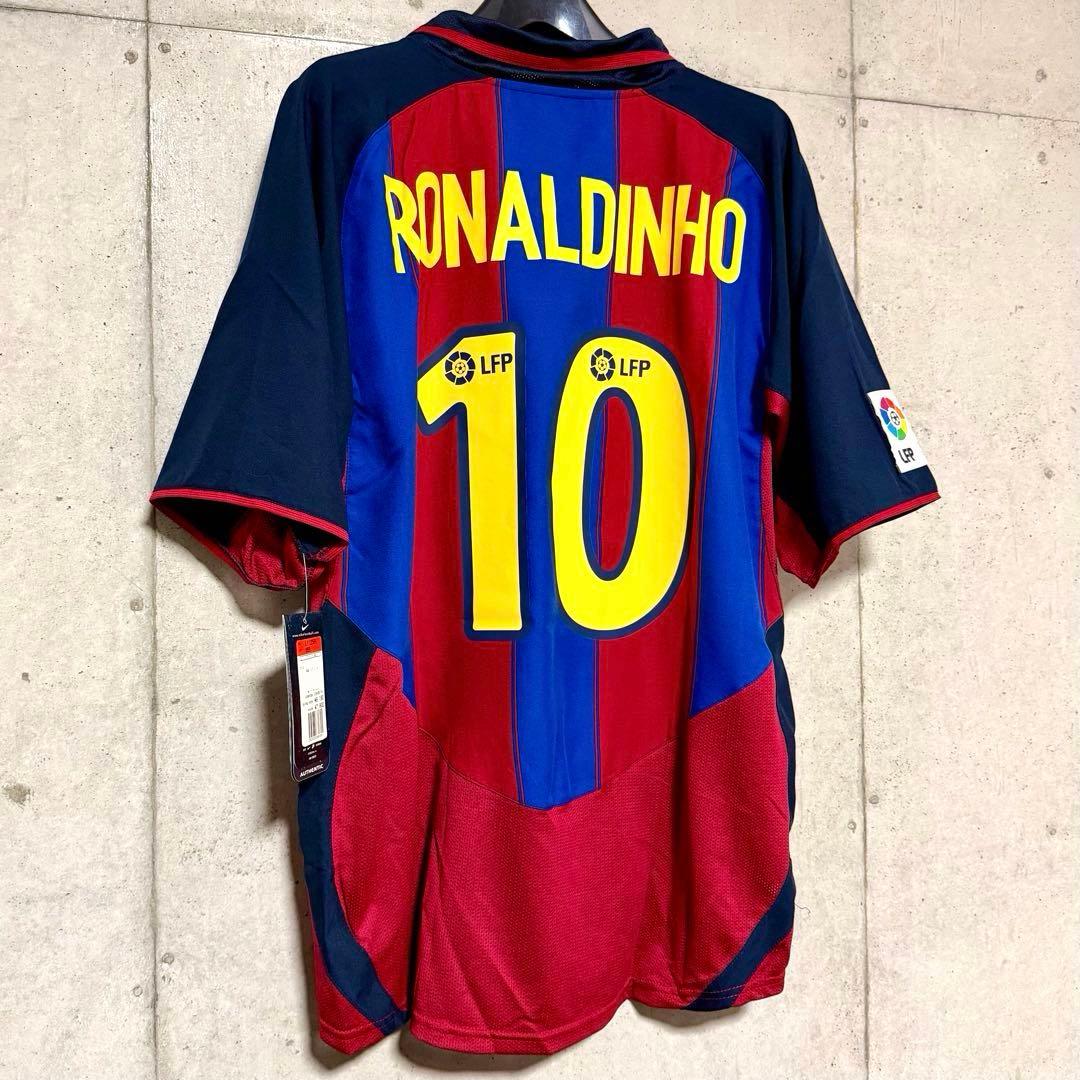 【新品/タグ付き】03/04 FCバルセロナ♯10 ロナウジーニョ 【Lサイズ】