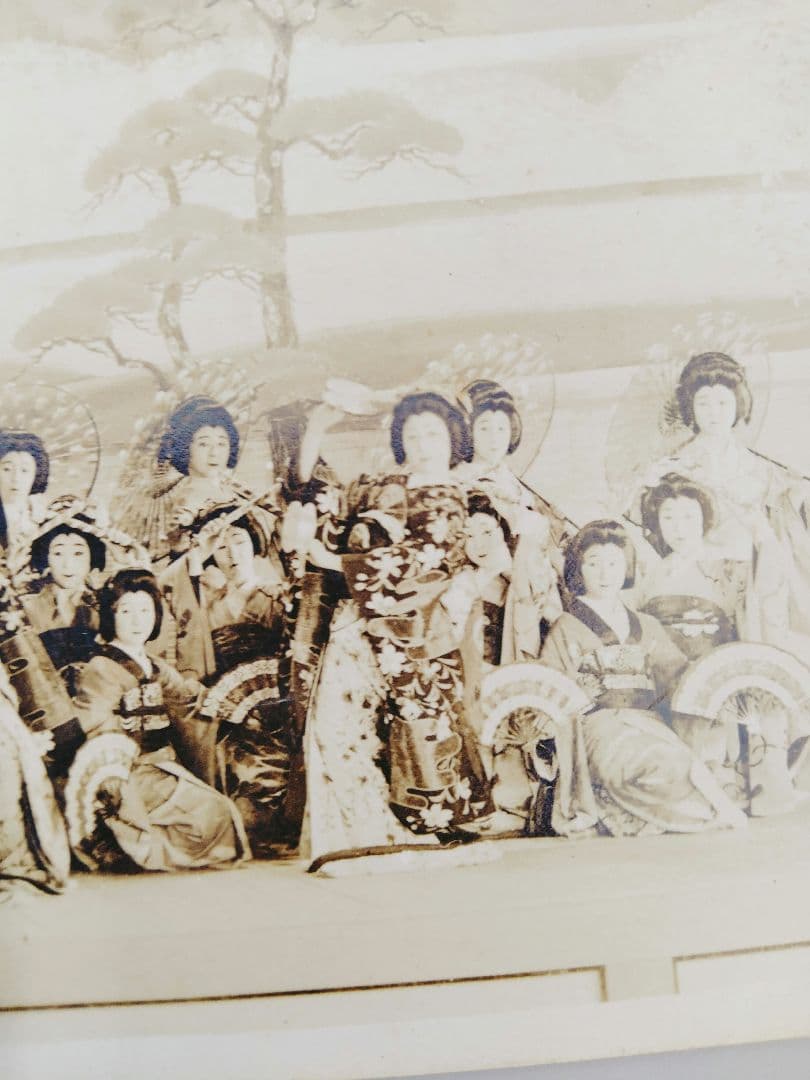 当時物【大正11年（1922年）】激レア 白黒ハガキ・芸者・花魁・遊女？紙物