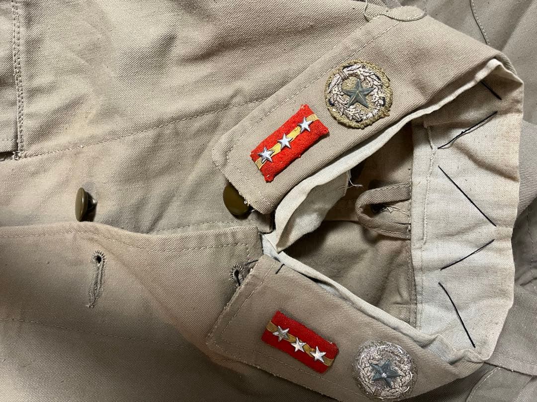 九八式軍衣　夏衣　日本陸軍　襟章　襟布　士官候補生特別徽章　三號　実物　日本軍