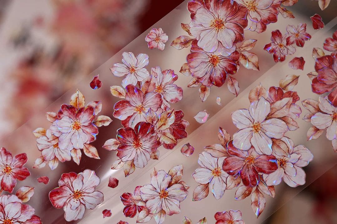 ⭐️SALE⭐️小白家文創《赤相思》海外マスキングテープ　マステ 【2508】