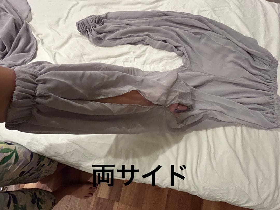 匿名発送グレー シフォンベリーダンス衣装モアシャハット　お値引き中です♪