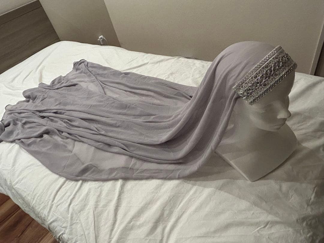 匿名発送グレー シフォンベリーダンス衣装モアシャハット　お値引き中です♪