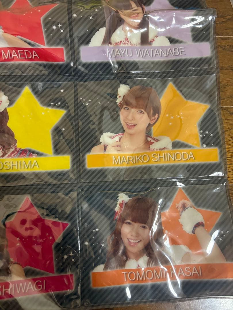 AKB48 メンバー写真 コレクション 12枚 タペストリー小物入れ
