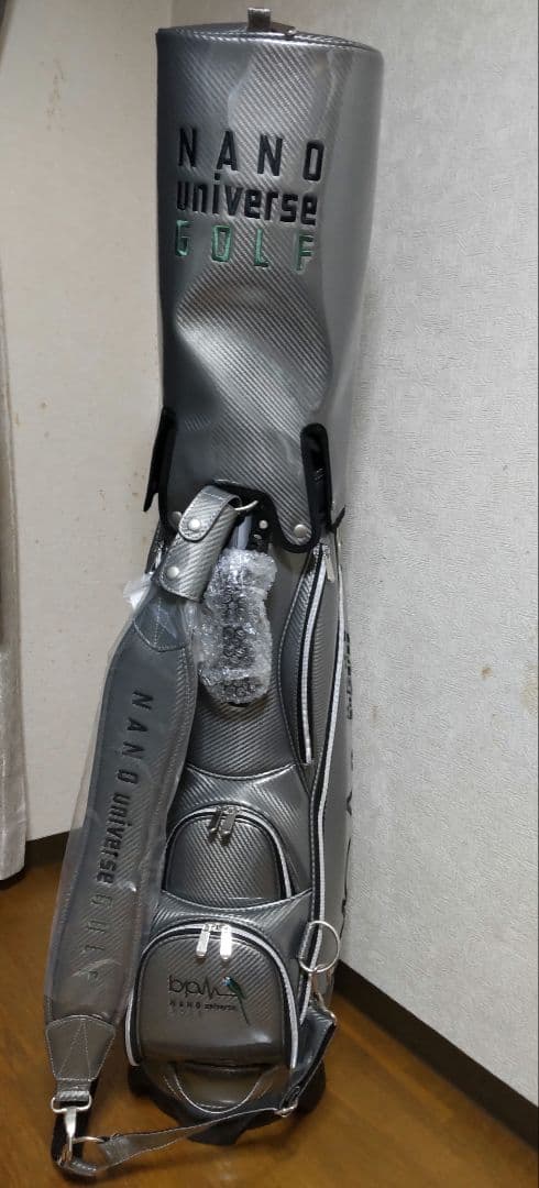 ナノユニバース エナメルキャディーバッグ シルバー FR　新品未使用