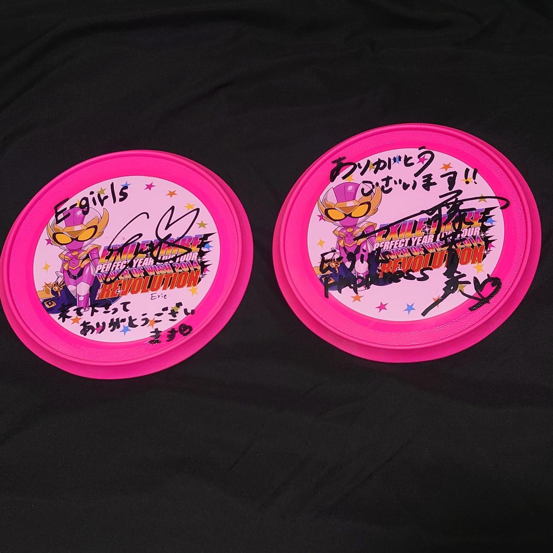 E-girls 藤井夏恋 ＆ ERIE 直筆サイン入り フリスビー セット