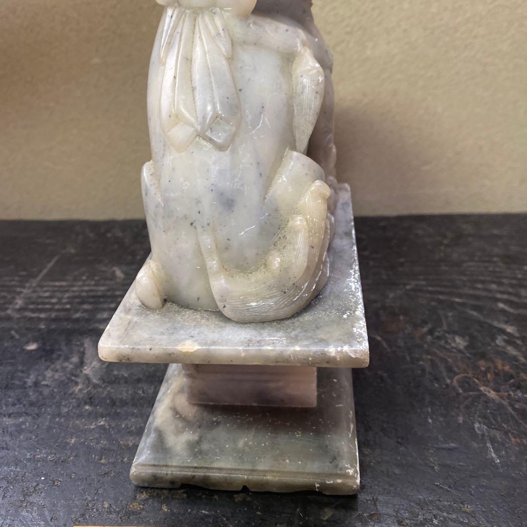 白玉製獅子像2体セット