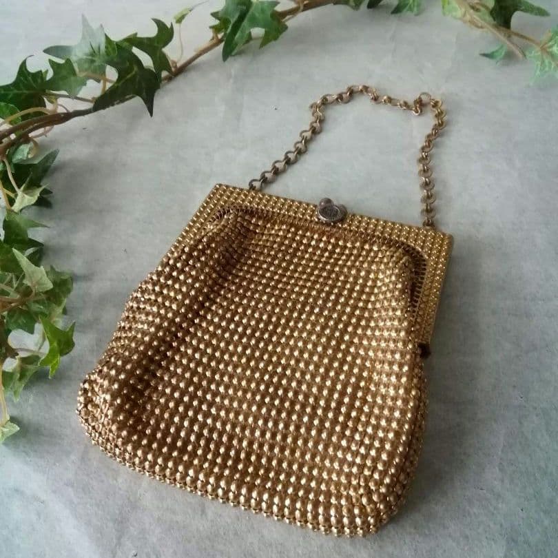 アンティーク　メッシュ　アールデコ　婦人パーティーバック　パース　アメリカ