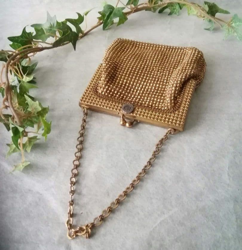 アンティーク　メッシュ　アールデコ　婦人パーティーバック　パース　アメリカ