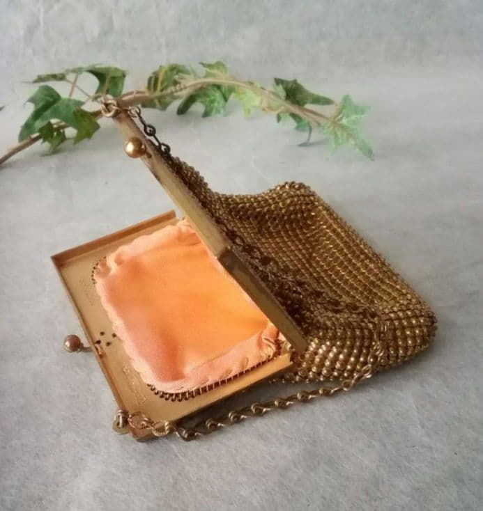 アンティーク　メッシュ　アールデコ　婦人パーティーバック　パース　アメリカ