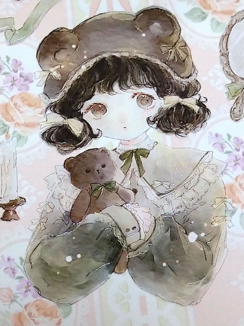 ✩のこり１✩J1028＃小熊华尔兹(晶透)komos切り売り海外人物マステ女の子