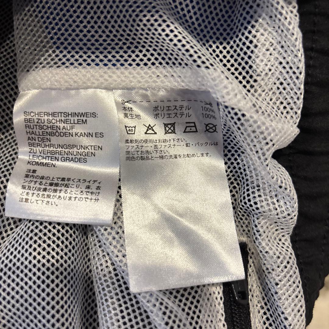 極美品 adidas ウィンドブレーカー上下セットアップ ブラック/ブルー M