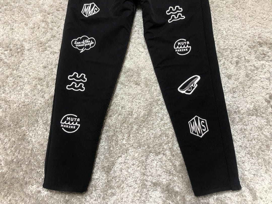 muta MARINE⚫︎ムータマリン⚫︎バック刺繍ボンディングパンツ4ブラック