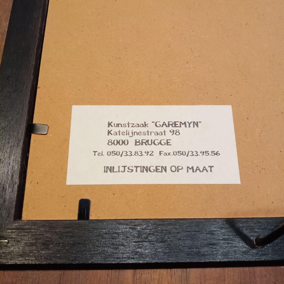 ベルギー ブルージュ アンティーク レース 額装