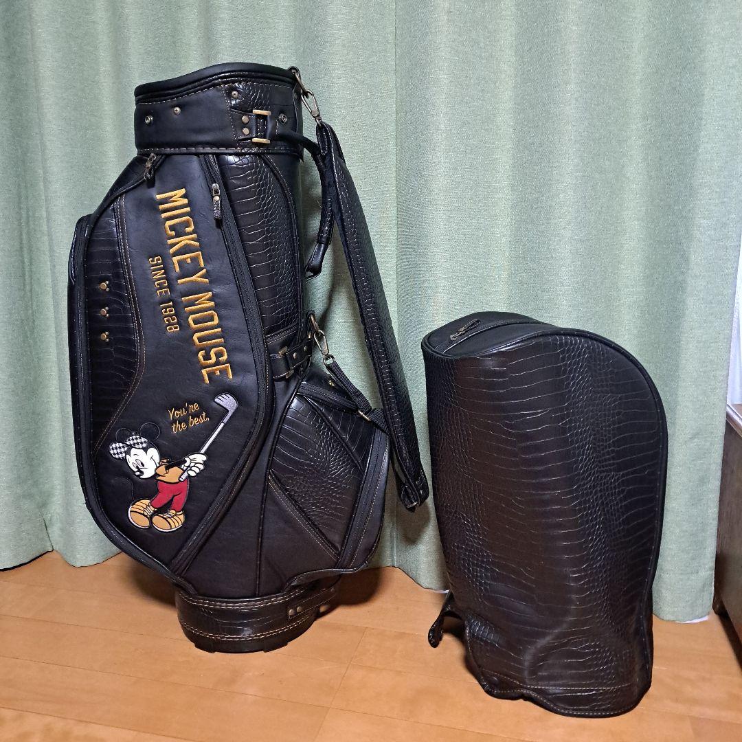 ミッキーマウス キャディバッグ.フード付き・9インチ。極美品！
