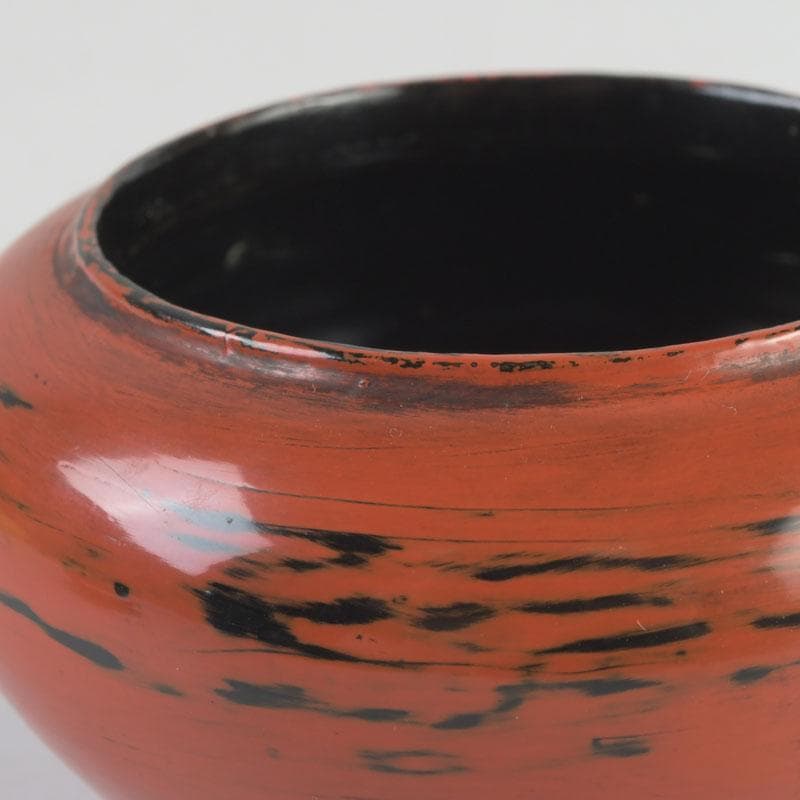 茶道具　青紫園造　根来塗　正倉院御物薬壷形　茶入　共箱　V　9741