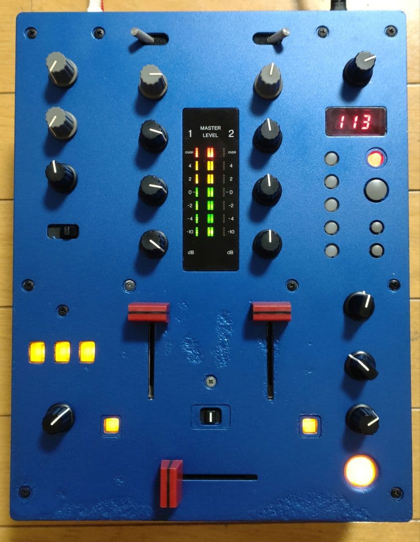 Pioneer　DJM-400　動作確認済　クロスCHフェーダー 交換　ブルメタ