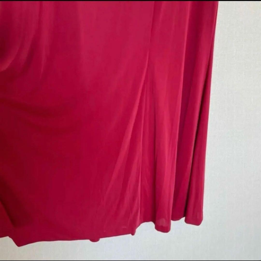 3L相当　レフア　ハワイアンドレス　ロングドレス　hula 赤　Hawaii