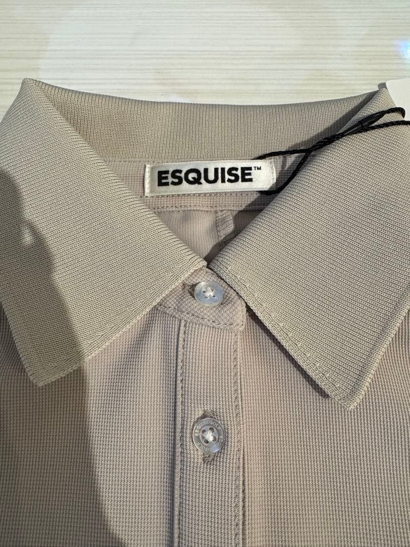 ESQUISE グレー 長袖ポロシャツ　Sサイズ
