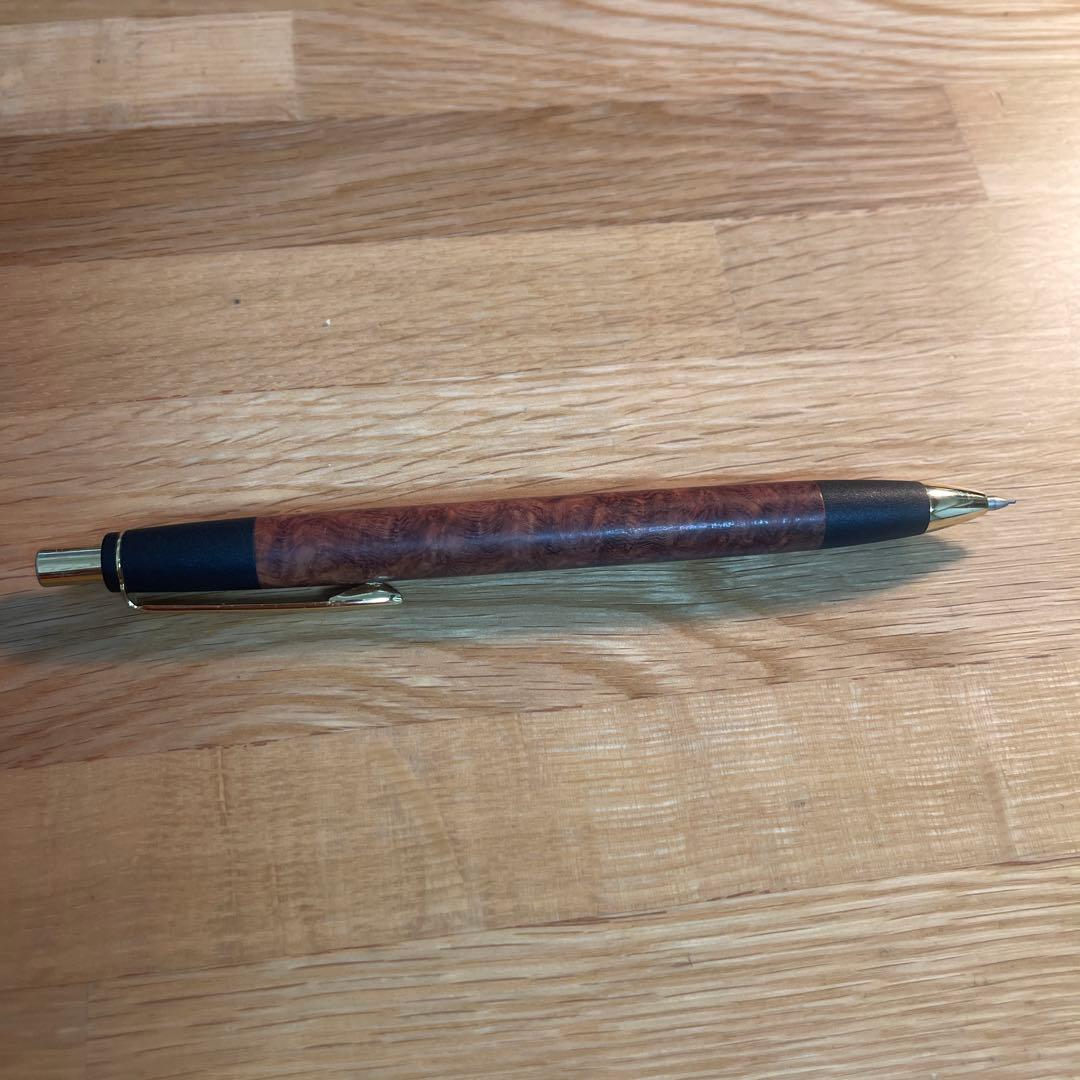 花梨 瘤　シャーペン 0.5 真鍮 木製 ボナンペン