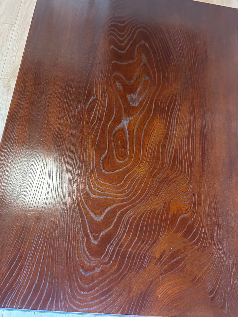 ひ*こ様 昭和レトロ 折りたたみ式座卓 天然木化粧合板