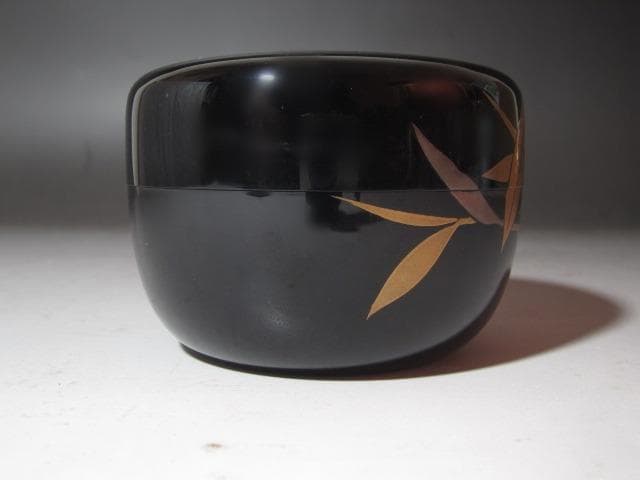 ★　一后一兆　笹露平棗　裏千家　十五代　鵬雲斎の花押がございます★x505