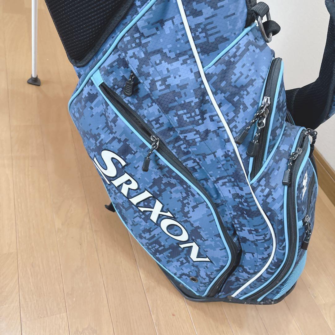 K433 SRIXON ブルー迷彩柄 スタンドキャディバッグ