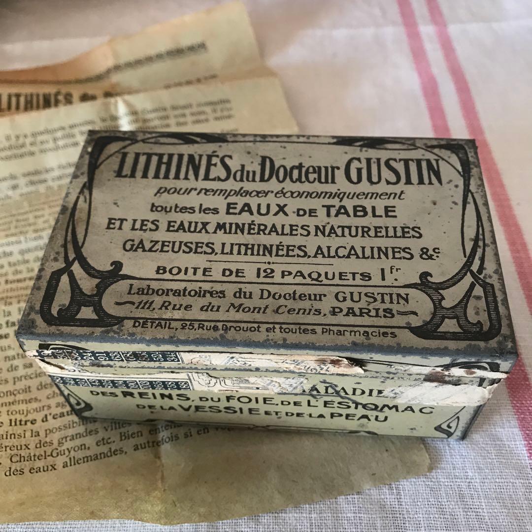 レア　フランスアンティーク　TIN 缶　説明書付き　コレクターズアイテム