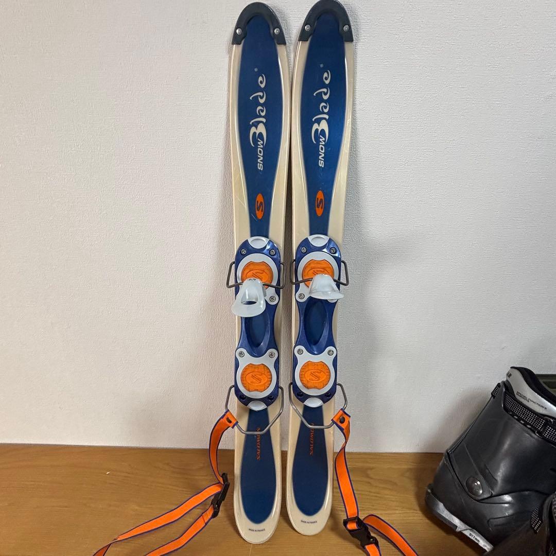 メンズ　ショートスキー　ファンスキーセット　サロモン　27-27.5cmブーツ付