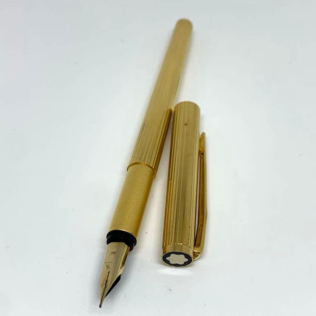 筆記確認済 MONTBLANC モンブラン 585 万年筆 ゴールド